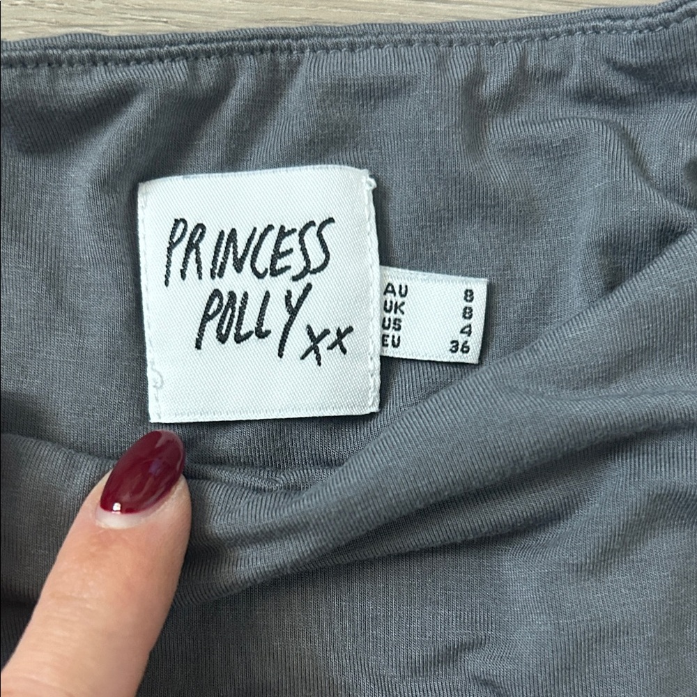 Princess Polly Grey Carrie Bradshaw Mini Dress - Picture 2 of 2